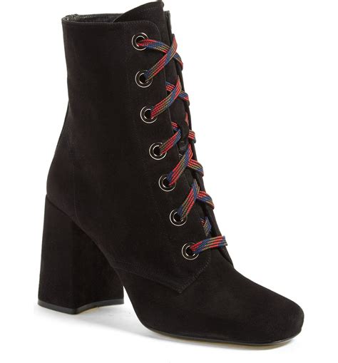 Prada lace up boots